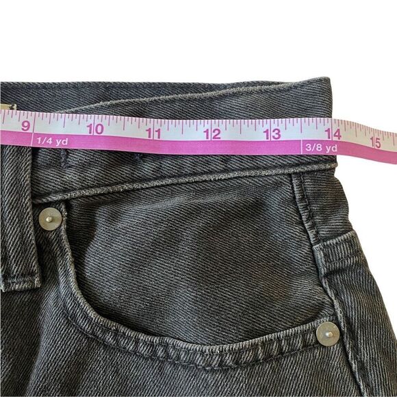 Madewell Black Rigid Denim A Line Mini Skirt Sz 25 - Picture 5 of 9